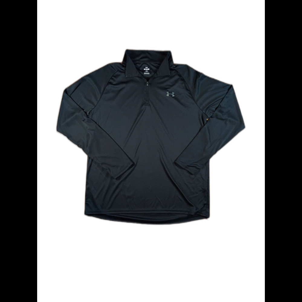 Under Armour Quarter Zip Mens XL Black Loose Pullover